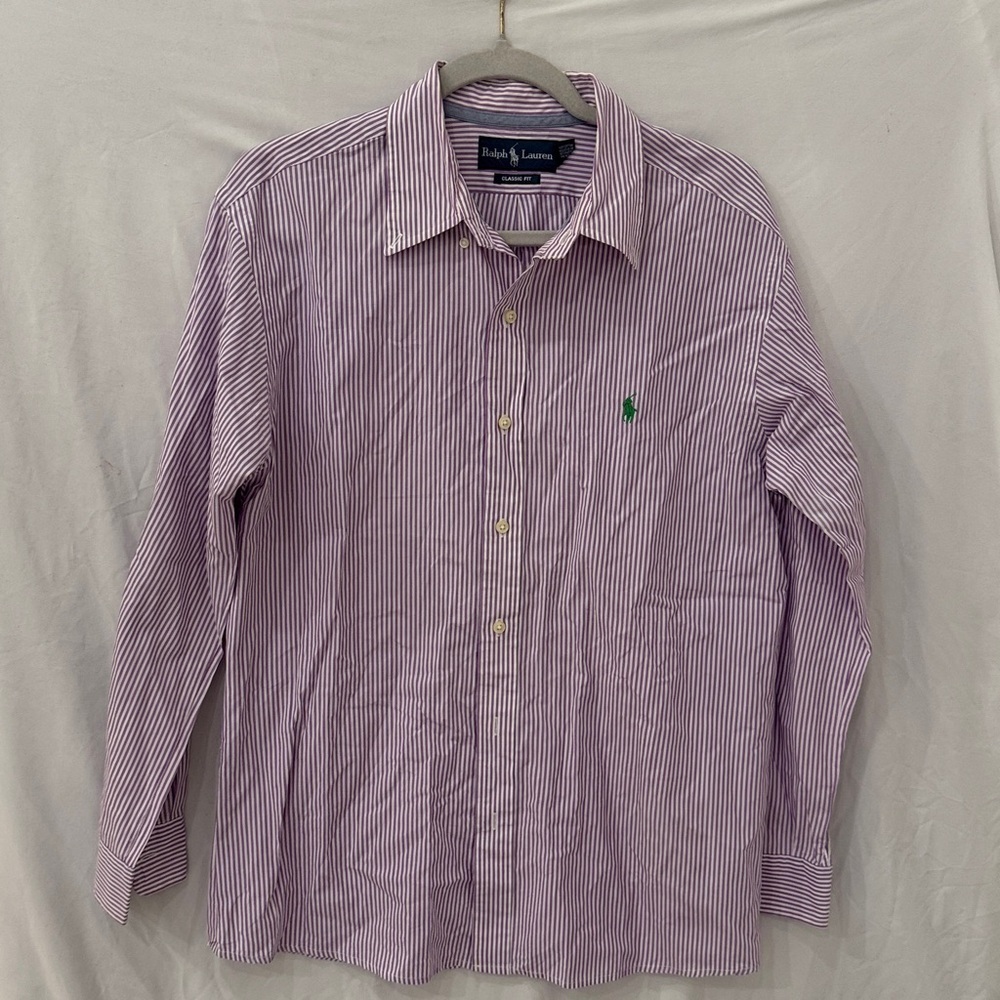 Ralph Lauren Polo button down  Striped Men's Shirt Classic fit size large